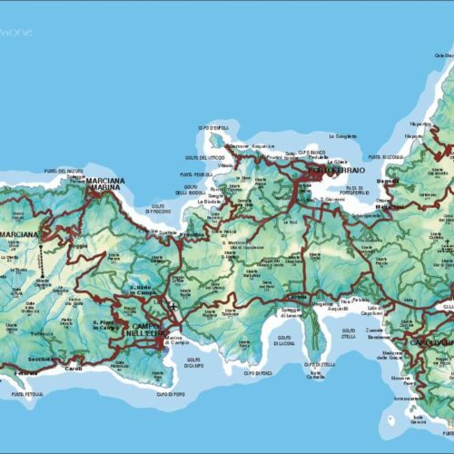 cartina-elba-spotline LA GRANDE TRAVERSATA DELL´ELBA su bellissimo GTE